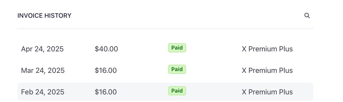 Wow, new dark pattern from X/Twitter.

I’ve been paying for Twitter Premium since they started offering it. It’s been $16 for the past year+.

Today I received an email receipt telling me I’d been charged $40 for X Premium Plus.

I had signed up for Premium, but not Premium Plus.