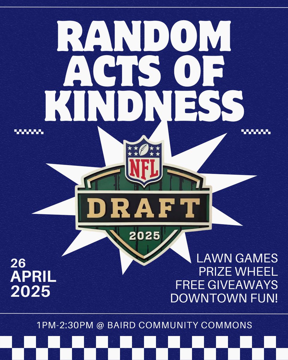 Milwaukee Downtown (@milwdowntown) on Twitter photo With the NFL Draft in Green Bay this weekend, there’s a lot of action happening downtown too! 🏈
Here’s some highlights for Saturday, April 26:
🏈 1pm-2:30pm Random Acts of Kindness games & giveaways @ Baird Community Commons
🏈 11am-3pm Rock the Green <a href="/harleydavidson/">Harley-Davidson</a> Museum
🏈 With the NFL Draft in Green Bay this weekend, there’s a lot of action happening downtown too! 🏈
Here’s some highlights for Saturday, April 26:
🏈 1pm-2:30pm Random Acts of Kindness games & giveaways @ Baird Community Commons
🏈 11am-3pm Rock the Green <a href="/harleydavidson/">Harley-Davidson</a> Museum
🏈