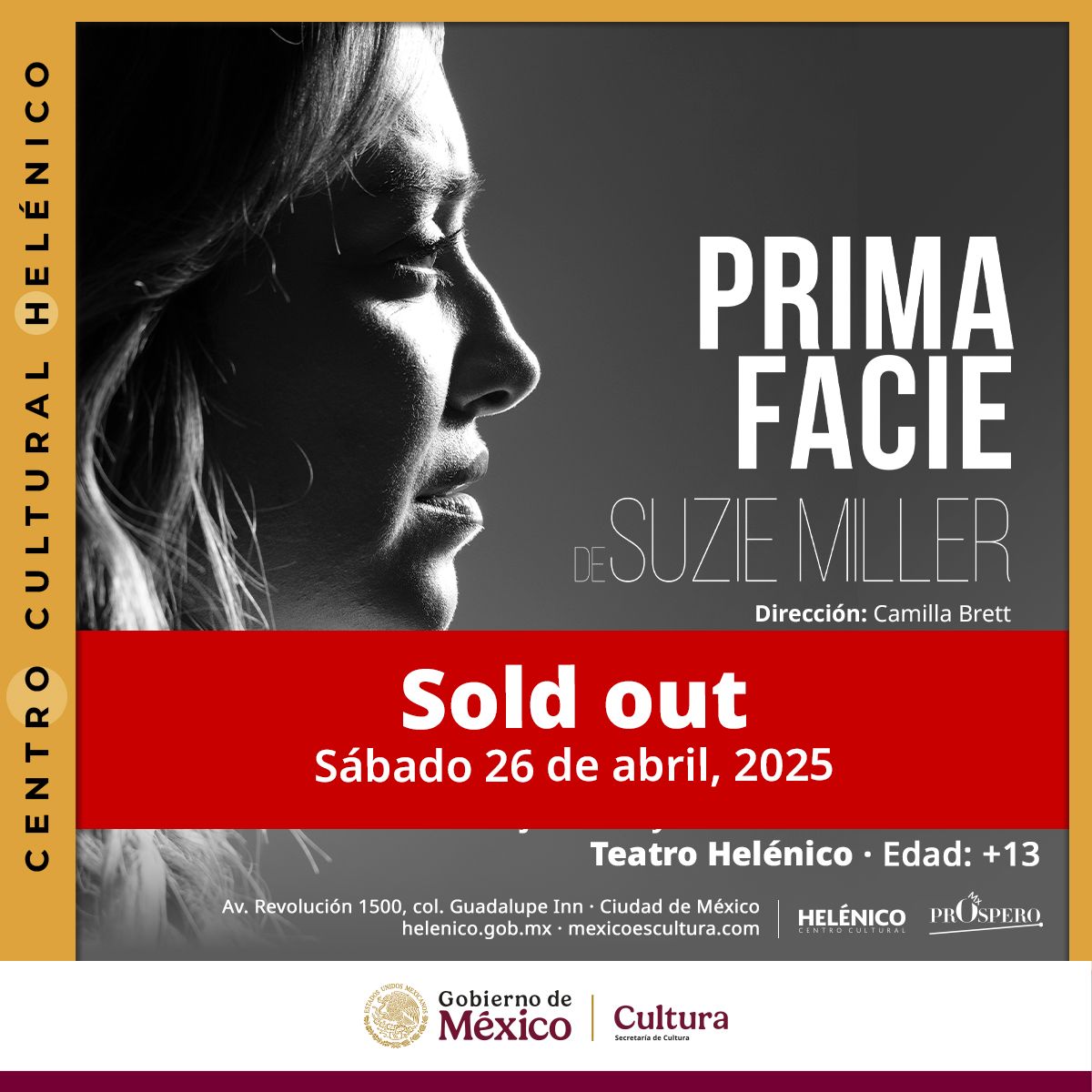 🚨La primera función de #PrimaFace ya es #soldout

Únicamente 6 funciones en el Teatro Helénico.

¡Quedan pocos boletos!

<a href="/ProsperoMx/">Prospero Teatro</a> 
<a href="/ReginaBlandon/">Regina Blandón</a>