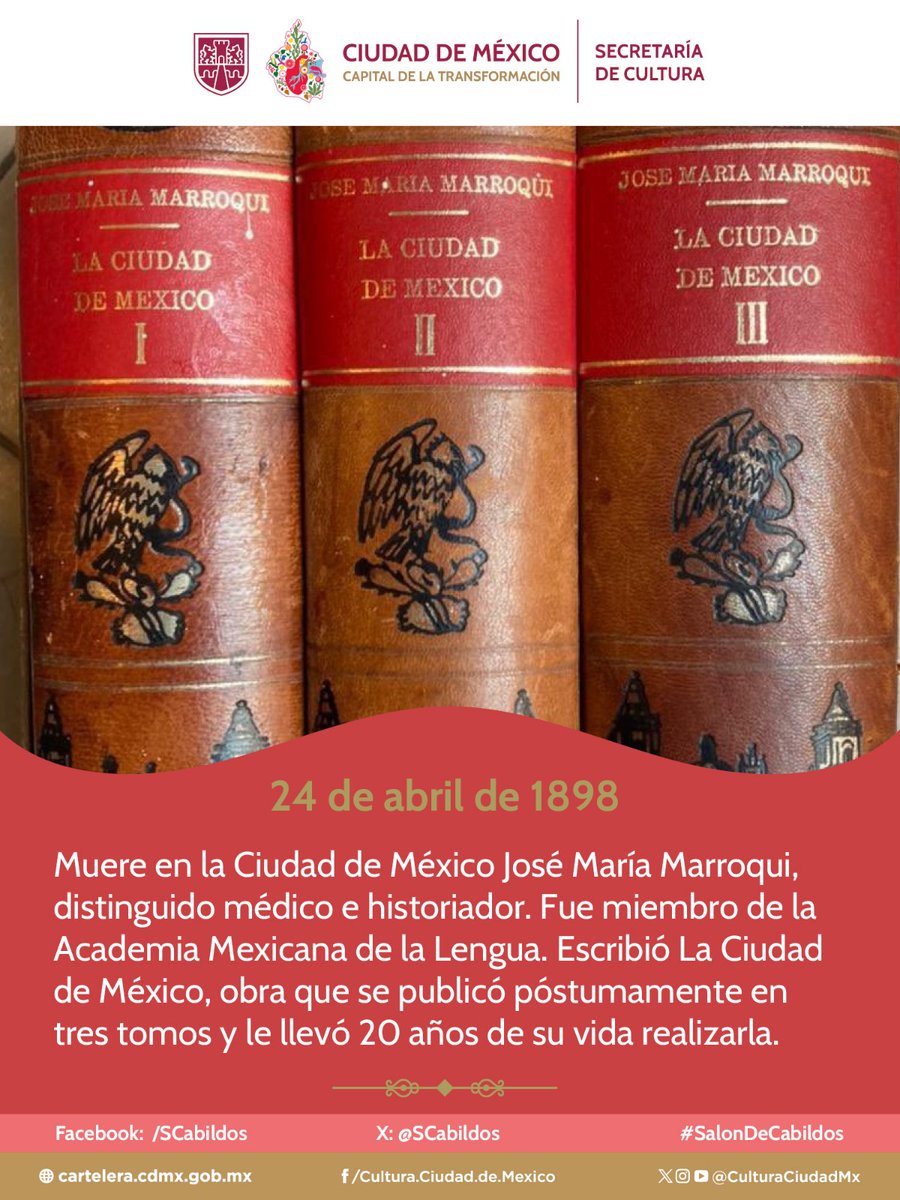 Aniversario luctuoso de José María Marroqui
#Efemérides 
#SalonDeCabildos