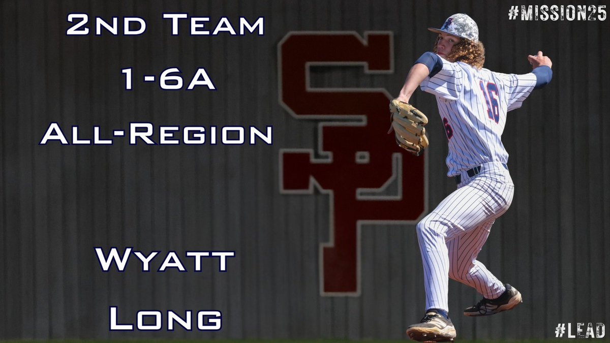 Congratulations to Wyatt Long on being selected to the 2nd Team 1 6A All-Region Team! #LEAD #Mission25