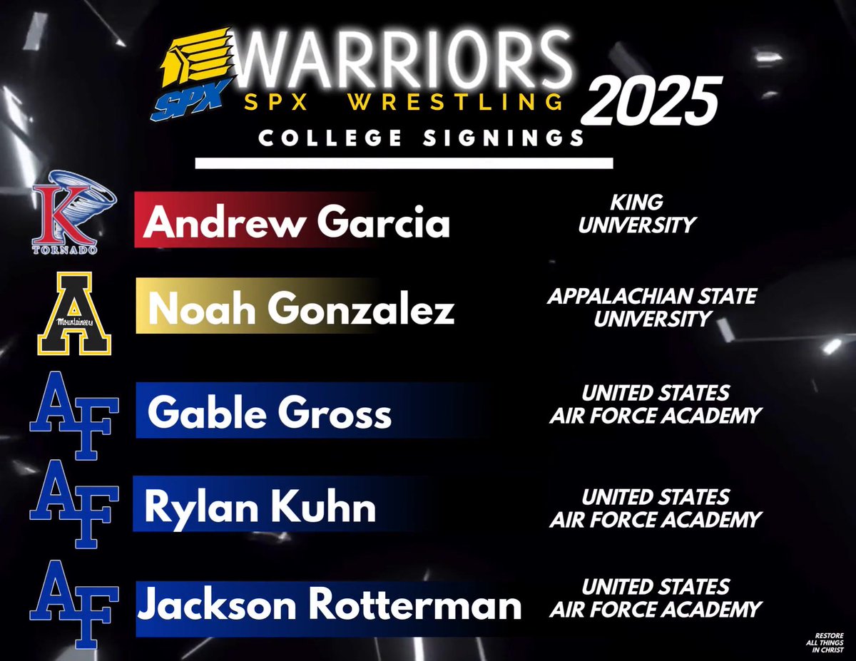 SPX Wrestling (@spxwrestling) on Twitter photo π’Two more college signings today.
Congrats to Andrew & Gable for signing the NLI today!
π₯That brings us to 5οΈβ£ WARRIORS in the Class of 2025 who will be continuing their wrestling careers in college!
<a href="/stpiusxhskc/">St. Pius X H. S.</a> <a href="/dkcsjschools/">Diocese of Kansas City-St. Joseph Catholic Schools</a> <a href="/FootballSpx/">SPX_Football</a> <a href="/missouriwrestle/">Missouri Wrestling</a> <a href="/AppWrestling/">App State Wrestling</a> π’Two more college signings today.
Congrats to Andrew & Gable for signing the NLI today!
π₯That brings us to 5οΈβ£ WARRIORS in the Class of 2025 who will be continuing their wrestling careers in college!
<a href="/stpiusxhskc/">St. Pius X H. S.</a> <a href="/dkcsjschools/">Diocese of Kansas City-St. Joseph Catholic Schools</a> <a href="/FootballSpx/">SPX_Football</a> <a href="/missouriwrestle/">Missouri Wrestling</a> <a href="/AppWrestling/">App State Wrestling</a>