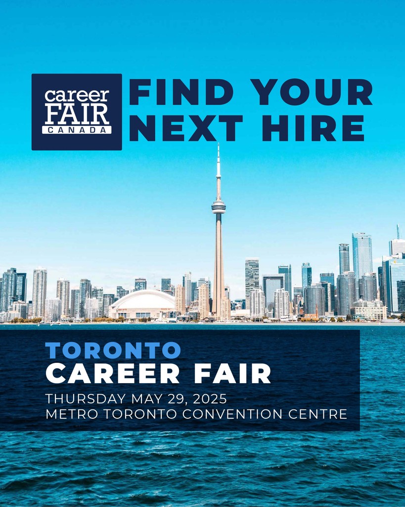 Sign up as an Exhibitor to connect with quality candidates at the #Toronto Career Fair on May 29th at the Metro Toronto Convention Centre. Your booth awaits! Click on the link to register now.

careerfaircanada.ca/exhibitors/?ut…