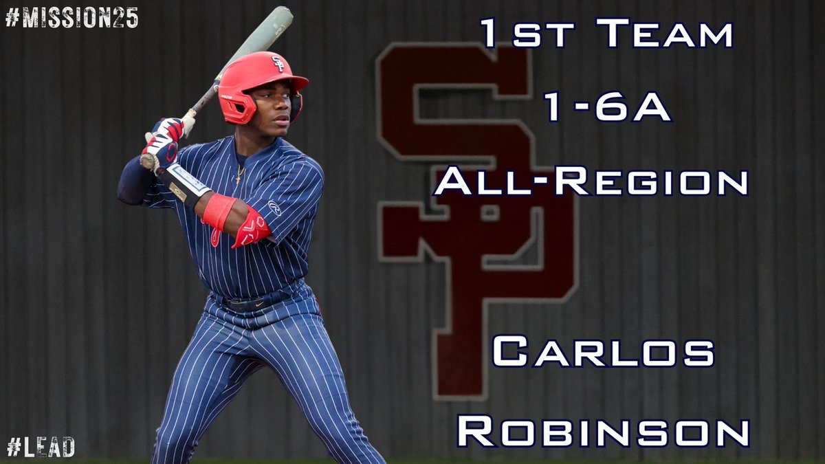Congratulations to Carlos Robinson on being selected to the 1st Team 1 6A All-Region Team! #LEAD #Mission25