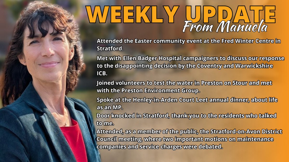 Hello 👋 Stratford-on-Avon constituency. Some of the things I have been up to during the Easter recess 👇