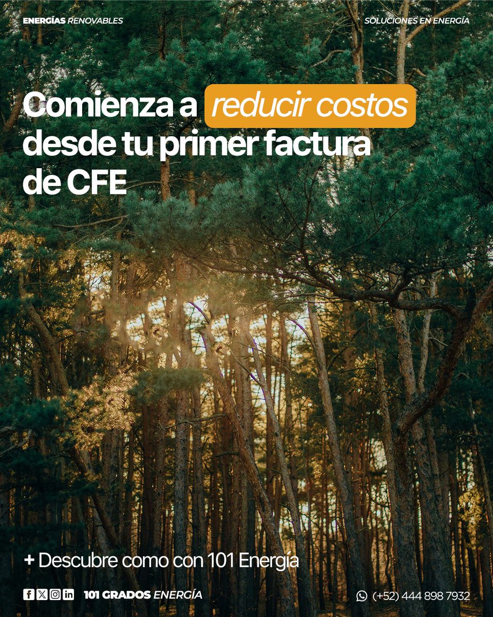 101_grados's tweet photo. Ahorra en tu próxima factura de CFE 🌿

Instalación fotovoltaica para tu industria u hogar, todo adaptado a tus necesidades eléctricas ⚡️
#EnergiaRenovable #Fotovoltaico #PanelSolar https://t.co/30F8lIFlLM