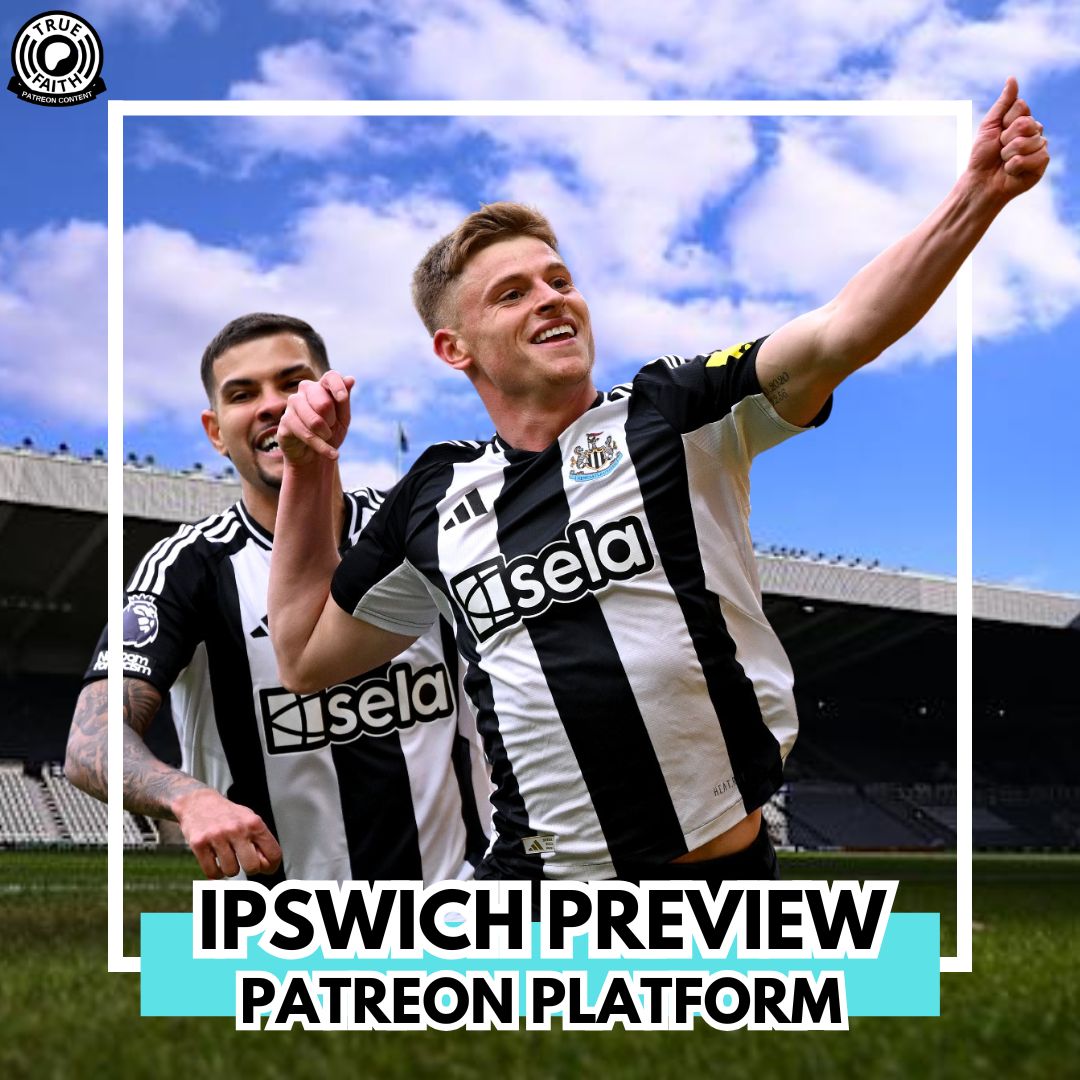 True Faith: Newcastle United Podcast (@tfnufc) on Twitter photo Our Ipswich Preview is now live exclusively for Patreon members 🎙️
<a href="/SimonCampbell11/">Simon</a> is joined by <a href="/jonlane86/">Jon Lane</a>, <a href="/smord84/">Stephen Ord</a> and <a href="/StuMontgomery/">Stu Montgomery</a> to discuss all of the big topics as we gear up for a huge 3 points and our final Saturday 3pm kick-off of the season ⚫️⚪️
#NUFC | #NEWIPS Our Ipswich Preview is now live exclusively for Patreon members 🎙️
<a href="/SimonCampbell11/">Simon</a> is joined by <a href="/jonlane86/">Jon Lane</a>, <a href="/smord84/">Stephen Ord</a> and <a href="/StuMontgomery/">Stu Montgomery</a> to discuss all of the big topics as we gear up for a huge 3 points and our final Saturday 3pm kick-off of the season ⚫️⚪️
#NUFC | #NEWIPS