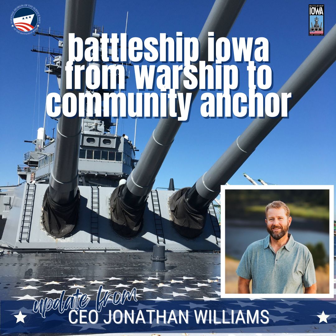In less than a decade, Battleship IOWA transformed from warship to community anchor. What does that mean? Find out in CEO Jonathan Williams' latest update.

pacificbattleship.com/ceo-update-apr…

#BattleshipIOWA #SurfaceNavyMuseum #update #community #lafleetweek