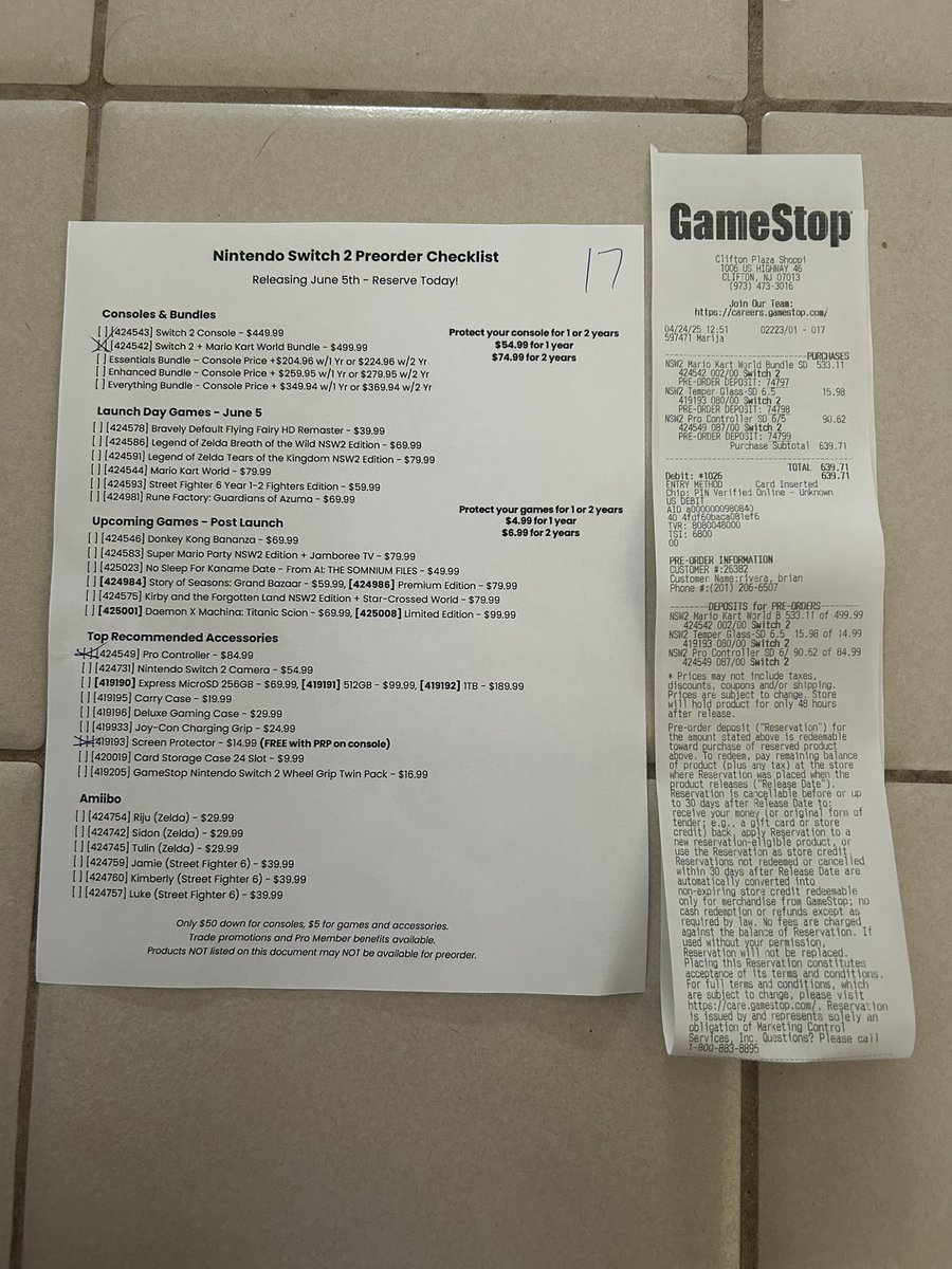 Gpk_bskilley's tweet image. Got (2) #NintendoSwitch2 #nintendoswitchbundle #mariokartworld Best Offer, console &amp;amp; Mario Kart. Thank you Best Buy &amp;amp; GameStop #bestbuy #gamestop