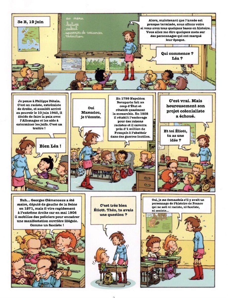En classe, tous les jours dans un collège/lycée… #EducationNationale #Endoctrinement #Propagande #BD #Toto 😂