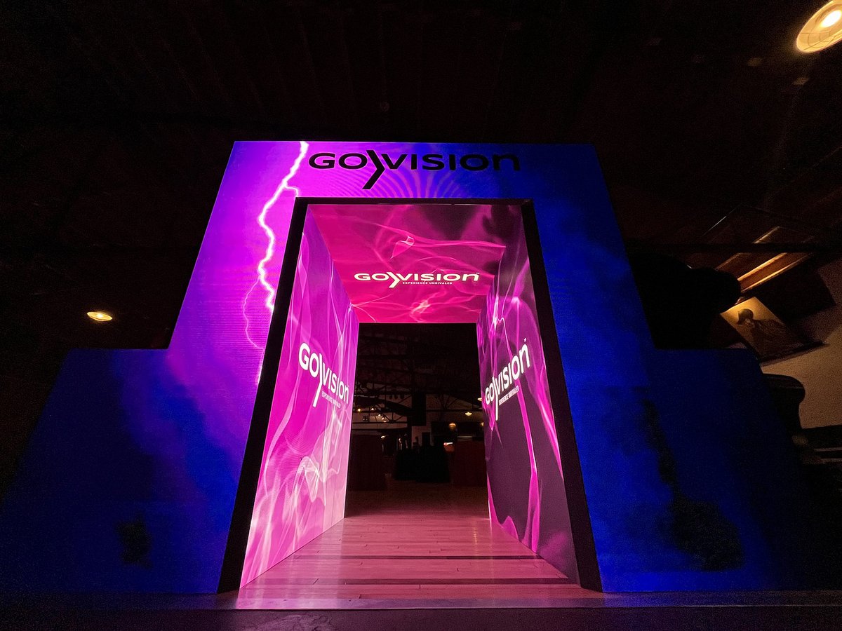 govisionxp's tweet photo. GoVision had a blast at the Sports ETA Symposium in Tulsa! We showcased cutting-edge LED , including a curved wall + a full walk-through LED tunnel with ceiling. Huge thanks to everyone who stopped by! @Sports_ETA #GoVision #ExperienceUnrivaled https://t.co/cUcfPx4wIf
