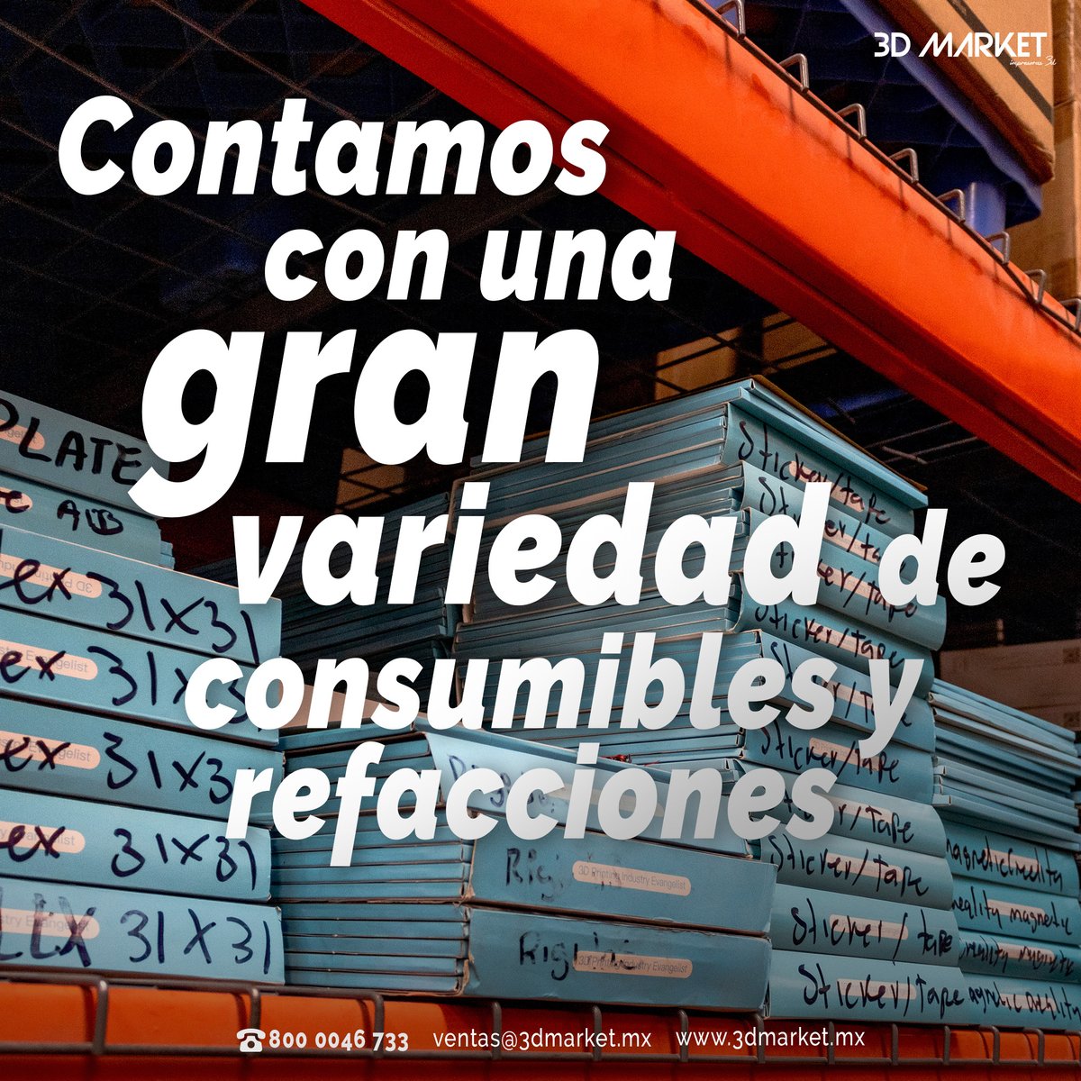 3DMarketMx's tweet image. 🎯 ¿Necesitas refacciones o consumibles? 👀
Tenemos todo lo que tu equipo necesita para seguir imprimiendo como el primer día🤩

🚚 Entrega Inmediata
🦾 Soporte técnico
🗣Atención al cliente

Solo, en 3D Market 😎

#consumibles #refacciones #3d #impresoras3d