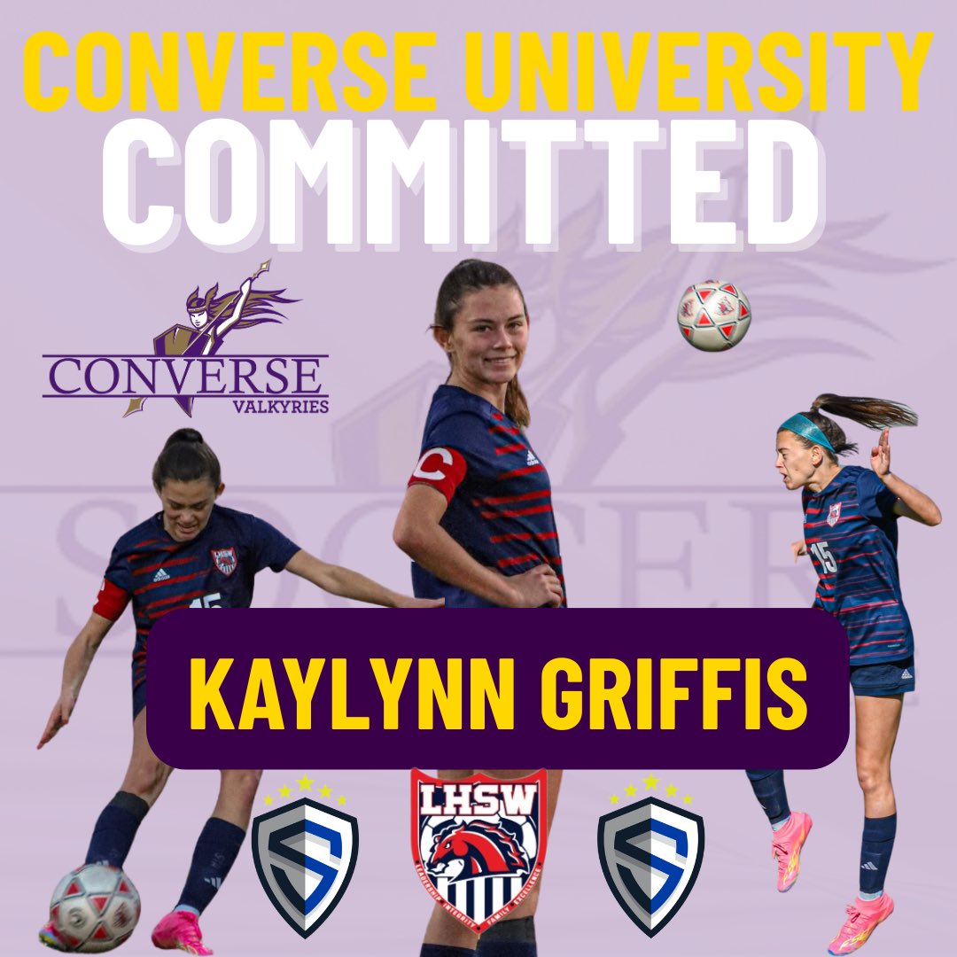 Congratulations to our senior captain Kaylynn Griffis on her commitment to <a href="/Valkyries_WSO/">Converse University Women's Soccer</a> !! We’re proud of you Kat!! <a href="/lifeschools/">Life School™</a> <a href="/lifemustangs/">Life High School Waxahachie</a> <a href="/coachwelch67/">Michael Welch</a> <a href="/SLThrush/">Scott Thrush</a> <a href="/Katgriffis15/">Kat Griffis</a>