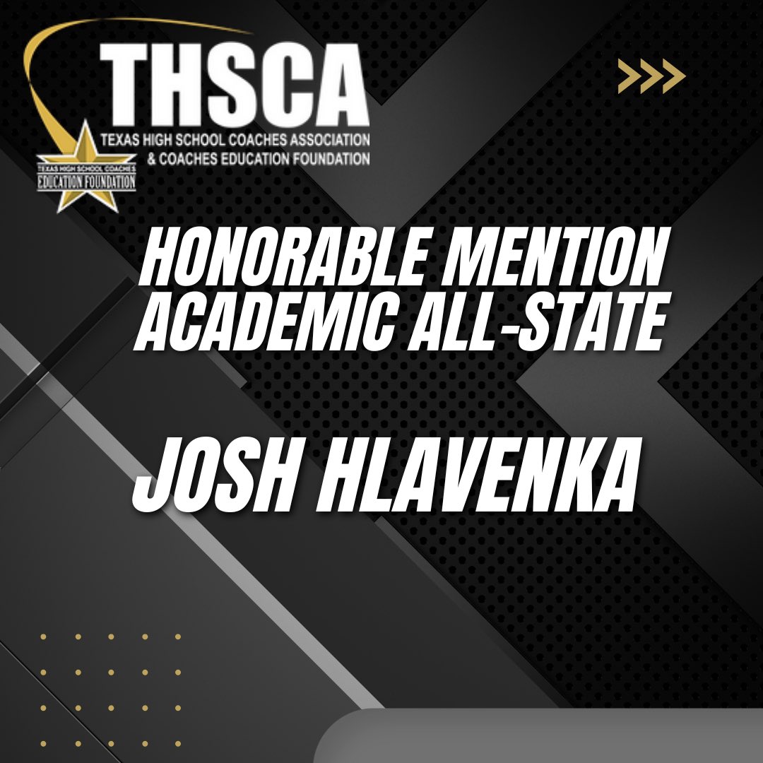 We are extremely proud of our seniors who have earned their way onto the THSCA Academic All State teams.