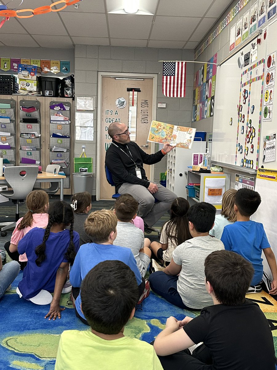Mr. Ladenburger was our mystery reader today! 📚 It was a great way for the second graders to get excited about going to the Intermediate School next year! <a href="/FSD79/">Fremont District 79</a>