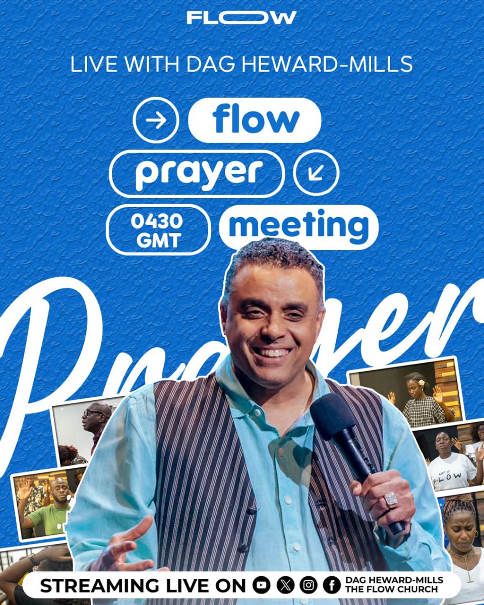 mscihq's tweet image. Why sleep when you can Flow? 

Join us this Friday LIVE with Dag Heward-Mills as we seek His presence.

[Psalm 63:1 – "O God, thou art my God; early will I seek thee..."]

#FlowPrayerMeeting #FlowWithMe #SeekingGod #EarlyMorning #DagHewardMills
