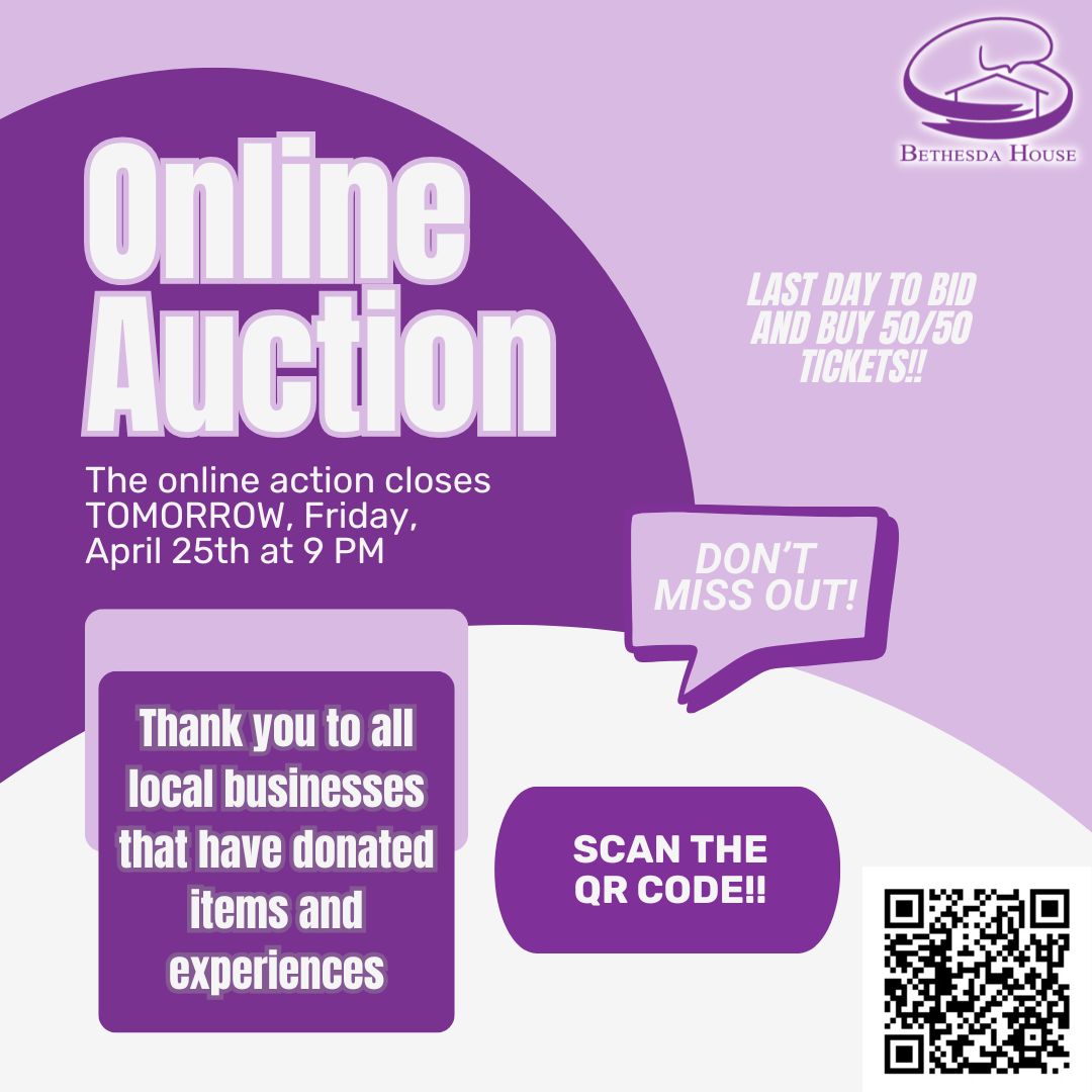 ⏳ The countdown is ON! Our online auction closes TOMORROW 💜
🛍️ There’s still time to bid — but don’t wait: loom.ly/RA0Msz8
We want to take a moment to send a huge THANK YOU to all the amazing businesses who donated so generously. 
#SupportSurvivors #CommunityStrong