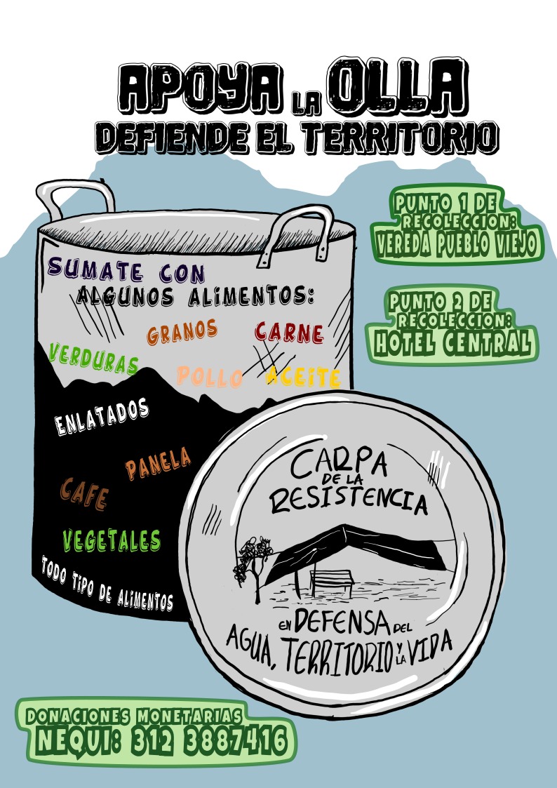 En Mocoa, las montañas nos llaman.

Desde hace 29 días se sostiene una manifestación pacífica y permanente. En defensa del Agua, la comunidad le dice no a la Megamineria!

Nos acercamos al mes de manifestación.  Haz parte de este tejido y ayúdanos a mantener esta defensa!!