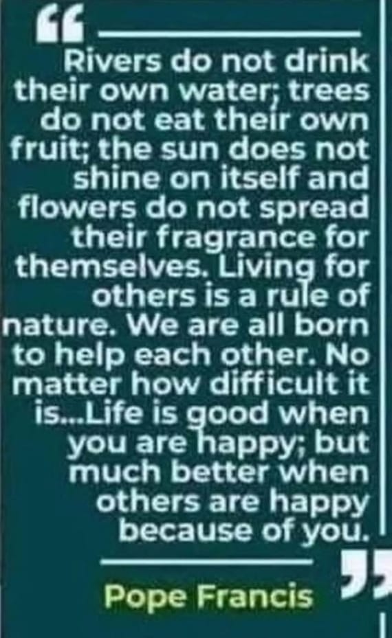 Some of the wisdom of <a href="/Pontifex/">Pope Leo XIV</a> Francis.
