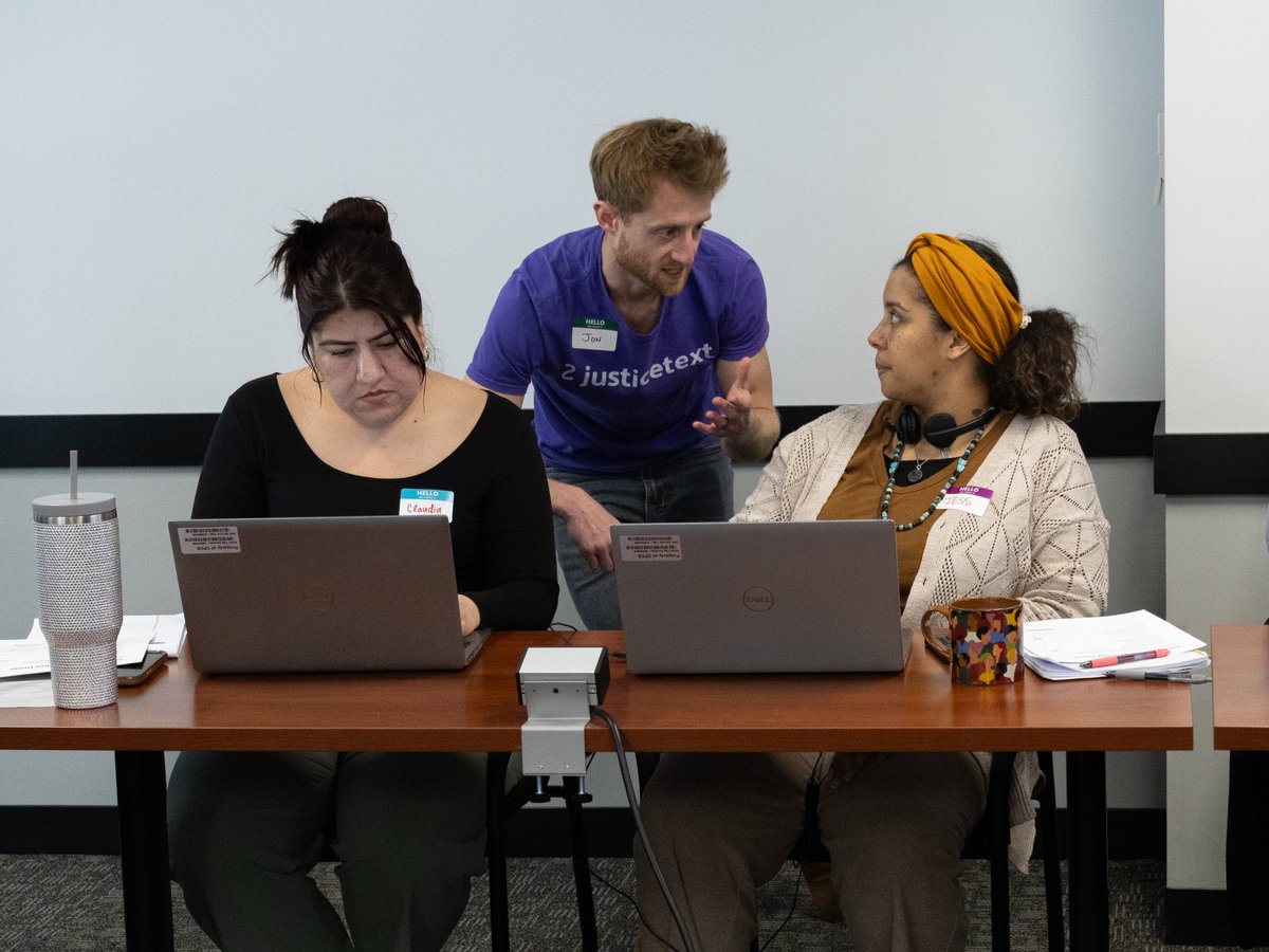 JusticeText's tweet image. Earlier this month, we trained dozens of public defenders across five @CPCSnews offices in MA -Worcester, Salem, Boston, Springfield & Fall River. 💻
Loved seeing JusticeText in action + demoing new tools like multi-cam syncing. Grateful to keep building toward justice.