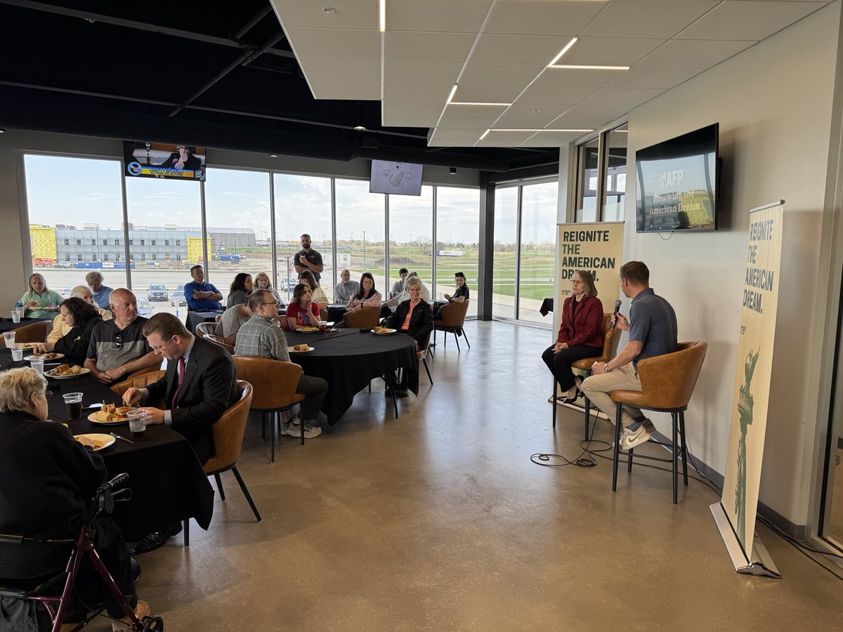 Great to join <a href="/AFPIowa/">AFPIowa</a> in the Quad Cities for a conversation on renewing the American Dream. Extending the Tax Cuts and Jobs Act is a key step to making that dream a reality for Iowa's families, farmers, and small businesses.