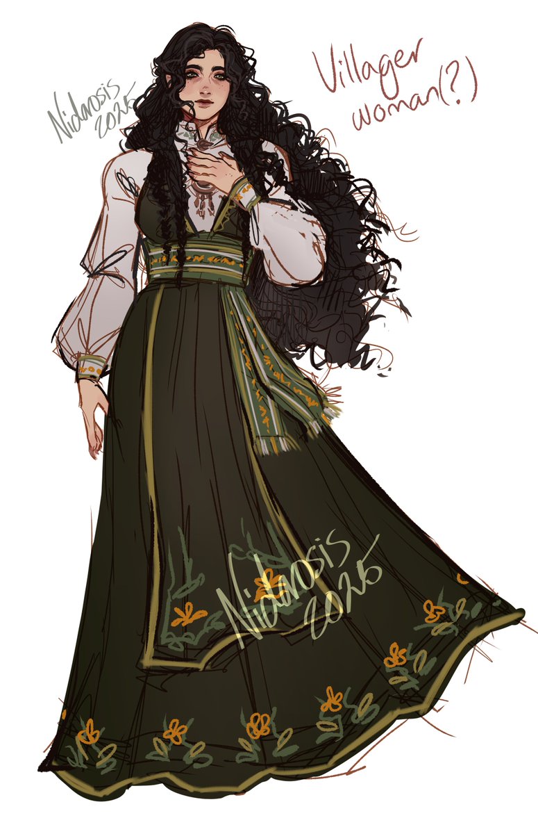 Made another Elden Ring OC! She doesn't have a name yet.

I also gave her a bunad because I feel this type of clothing fits perfectly in that universe.

#ELDENRING