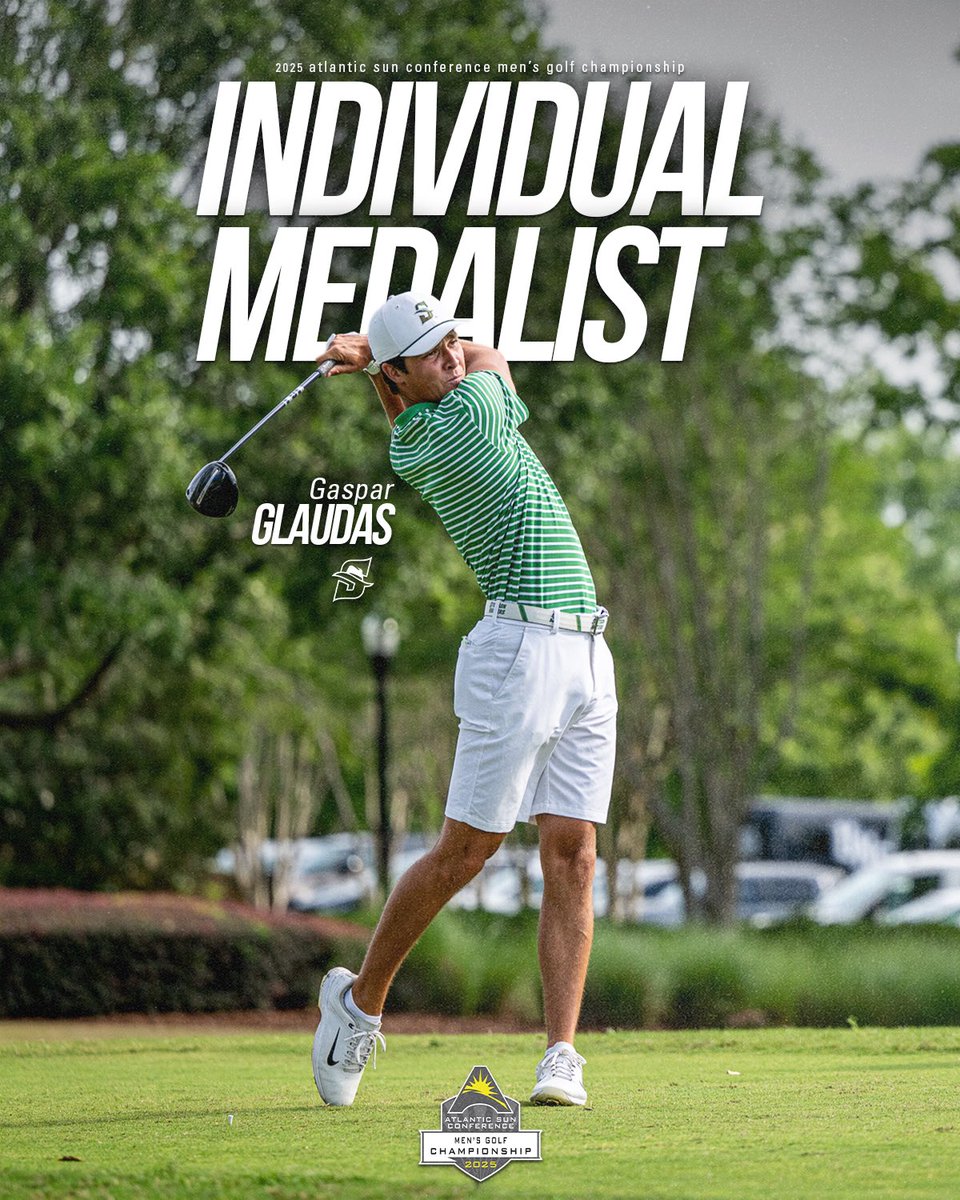 Your 2025 #ASUNMGolf Individual Medalist: 

🏆 Gaspar Glaudas, <a href="/StetsonGolf/">Stetson Golf</a> 🏆