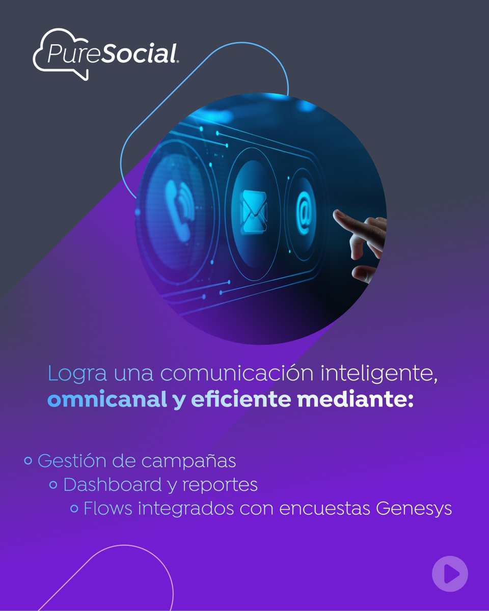 sixbell_corp's tweet photo. Con @PureSocial for Genesys Cloud, puedes llevar tus campañas de WhatsApp al siguiente nivel, aprovechando todo su potencial.

No te quedes fuera de esta evolución en la mensajería ¡Impulsa tu estrategia de CX ahora! 

Más info en https://t.co/SNEkdiNEAN https://t.co/x8un3DRsxZ