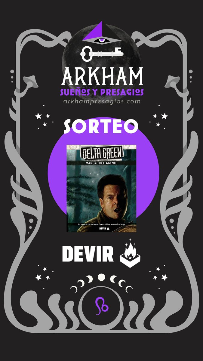 💀🎁SORTEO ROLERO🗝️🌚

¿Quieres llevarte un ejemplar de este manual de DELTA GREEN gracias a <a href="/DevirIberia/">Devir Iberia</a>?

🔁 RT + like
✍️ Responde etiquetando a quiénes te llevarías contigo a Arkham Sueños y Presagios Valencia
🔻Hasta el 29 abril

📅 + info: arkhampresagios.com
