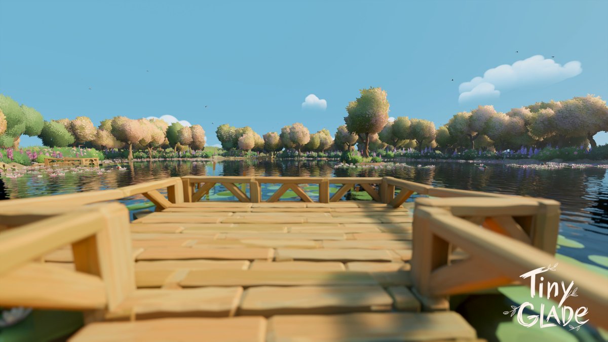 BecaLatte's tweet photo. #Tinyglade #tinydaily was park themed, so I made mine inspired by a special place from my childhood, a park and lake area I used to visit often. It’s where I caught my first fish as a kid and, later on, where I’d take my dog for long walks on beautiful spring and autumn days. 💛 https://t.co/Jfu5PNAZzy