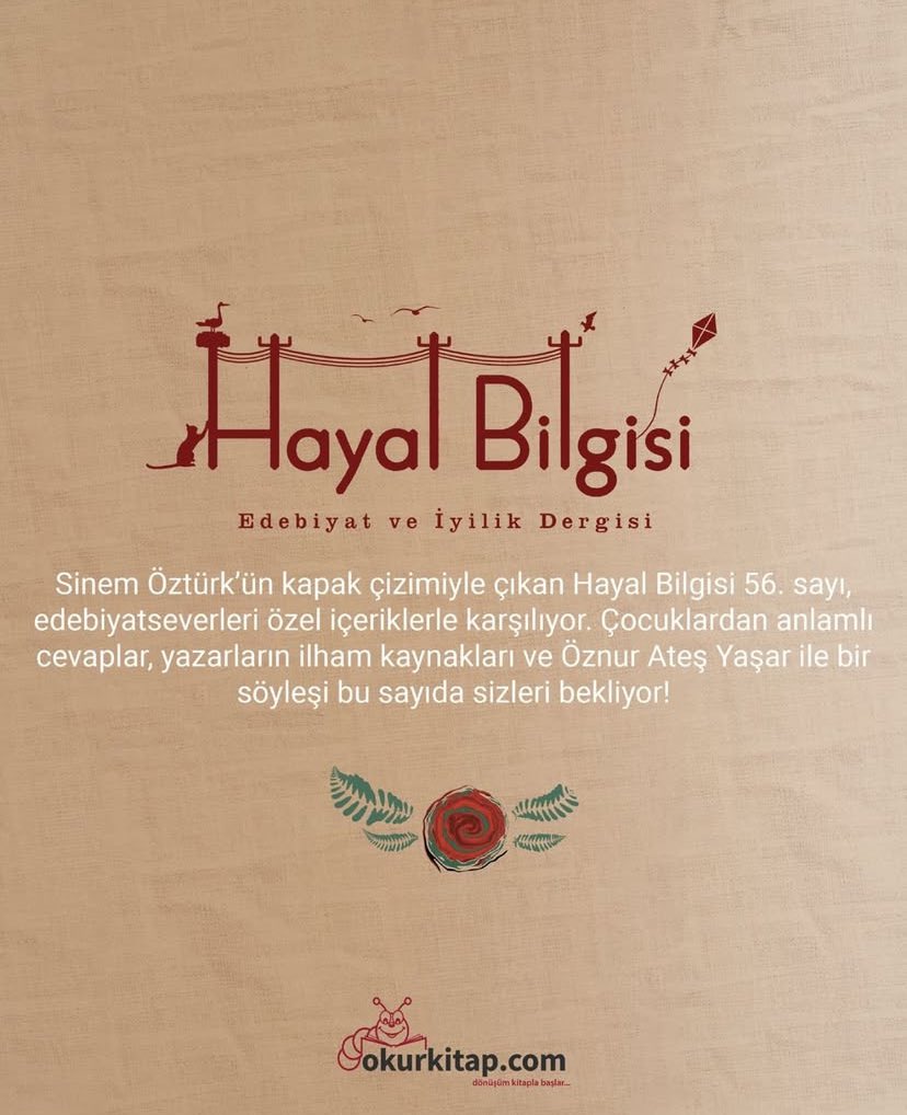 okurkitapcom's tweet photo. Hayal Bilgisi Dergisi 56. Sayısı Okurlarla Buluştu!

📖 “Masumların Vatanı Birdir” sloganıyla yayımlanan Hayal Bilgisi’nin 56. sayısı, zengin içeriği ve edebiyat dünyasına kattığı değerle raflardaki yerini aldı! https://t.co/eaTIpRQiPK