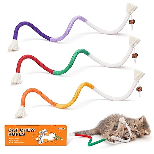 I just received Potaroma Cat Toys Chew Ropes 3Pcs with Refillable Natural Catnip, Safe Teeth Cleaning Toy for Indoor Kittens, Interactive Cat Nip Kitty Toys for All Breeds 19.5 Inches - 19.5  from Anonymous via Throne. Thank you! throne.com/kaliwali #Wishlist #Throne
