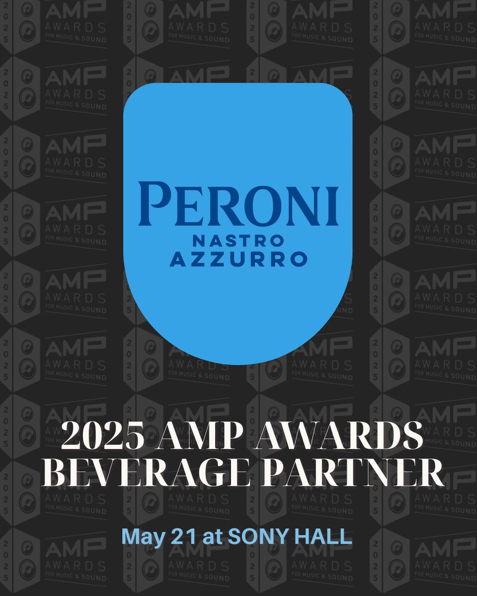 Thank you to <a href="/peroniuk/">PeroniNastroAzzurro</a> for your generous support of the AMP Awards. The show is not possible without it. 😎👊

See you on May 21 at Sony Hall. 🥳🏆

Link to tickets here: aicp.com/events/2025-am…

#2025AMPAwards #MusicForMedia #MusicInAdvertising #BrandedMusic #SoundOn #NYCEvents