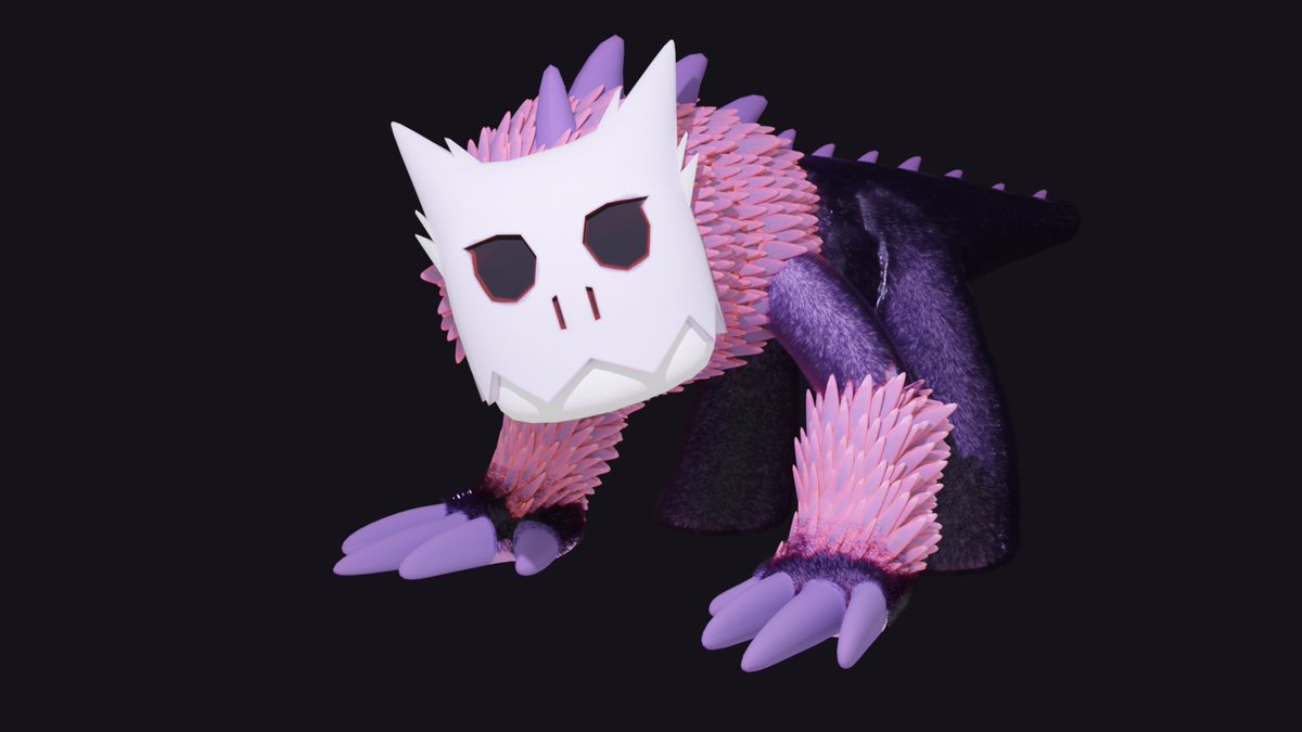3d creature model in #blender I made based off of a sketch by my little brother. 
#b3d #blender3d #3dart