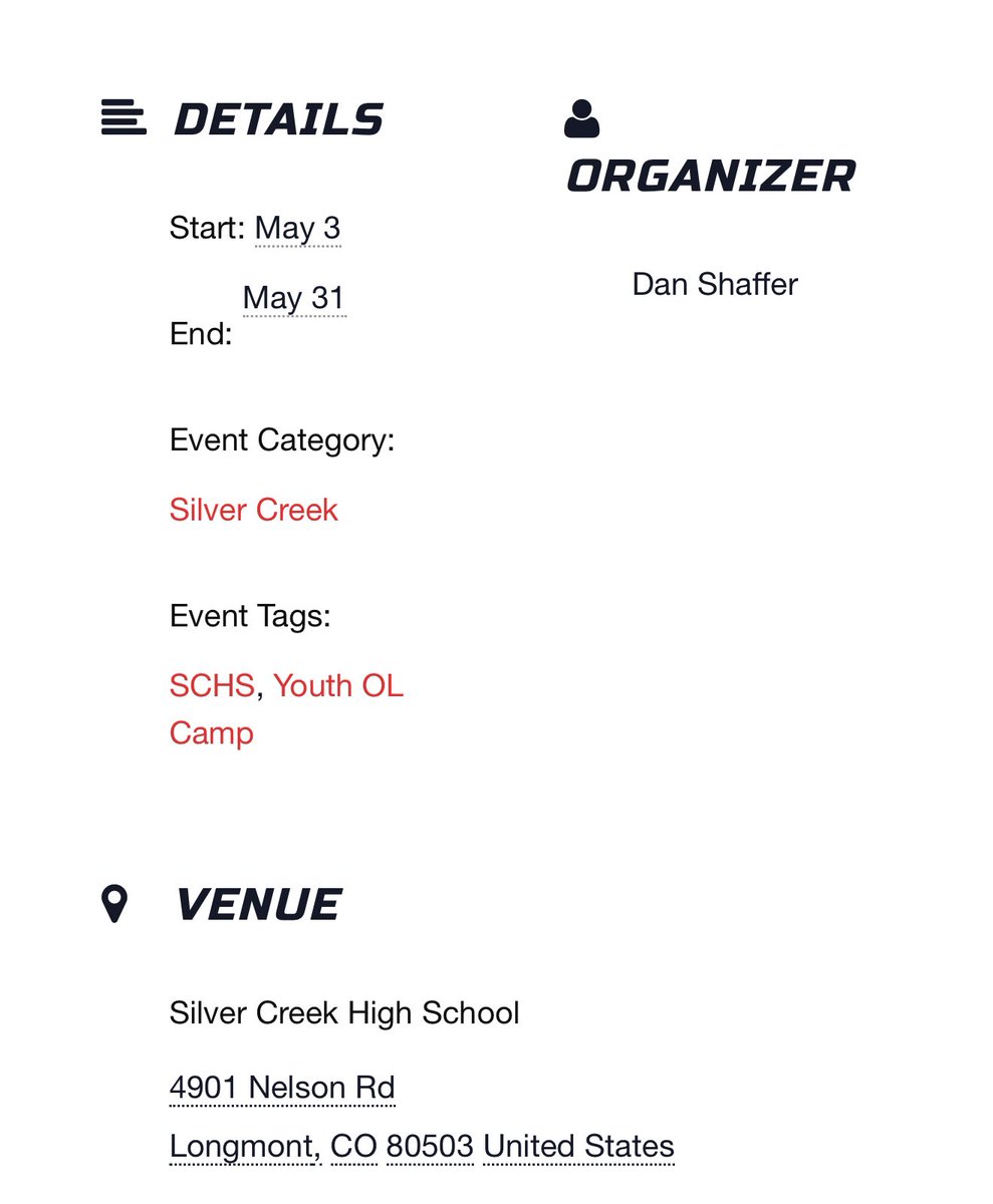 Silver Creek Football Team (@silvercreekfb) on Twitter photo Calling all HOGS in the making!
SCHS YOUTH OL CAMP
6th–8th Grade Linemen
Just pure technique.
coloradoelitecamps.com/event/schs-you…
Tag your squad. Spots are limited.
#SCHSFootball #OLCamp #TrenchMob #FutureHogs #BuiltNotBorn #OffensiveLine #HogLife #SCHSGrind Calling all HOGS in the making!
SCHS YOUTH OL CAMP
6th–8th Grade Linemen
Just pure technique.
coloradoelitecamps.com/event/schs-you…
Tag your squad. Spots are limited.
#SCHSFootball #OLCamp #TrenchMob #FutureHogs #BuiltNotBorn #OffensiveLine #HogLife #SCHSGrind