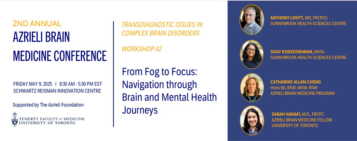 BrainMedicine_'s tweet image. 🧠Join us for a high-impact event exploring shared challenges in complex brain disorders—from research & evaluation to patient navigation & competency-based education.
💬 3 workshops
📅 May 9, 2025
🔗 bit.ly/3FsfJoS
#BrainMedicine #ABMC2025 #CBME #InterdisciplinaryCare