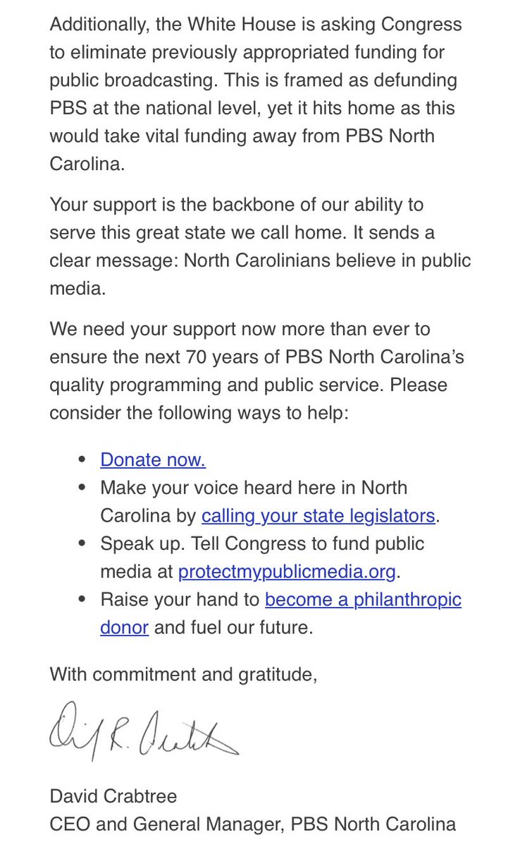 Save <a href="/MyPBSNC/">PBS North Carolina</a>. Save <a href="/PBS/">PBS</a> in general.

#NCPol
