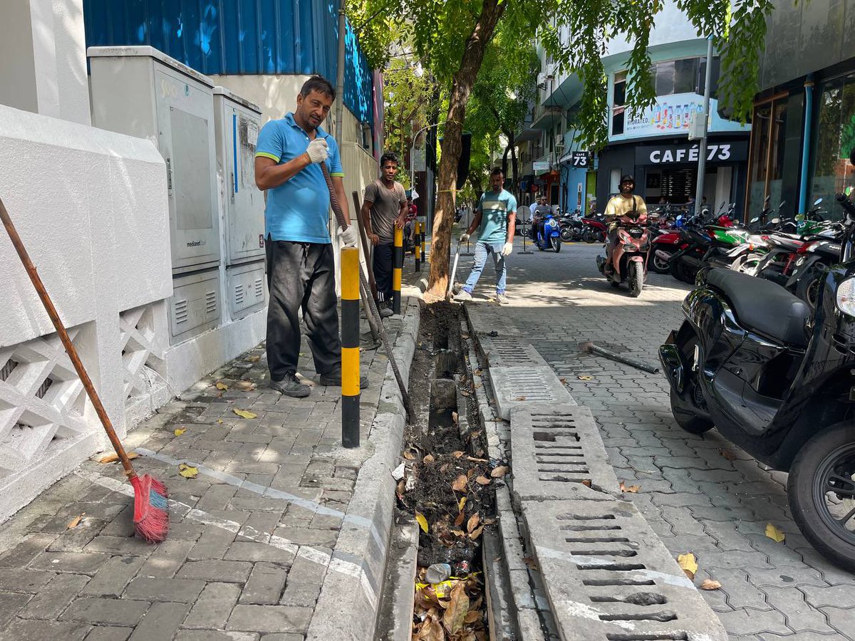 adamazim's tweet photo. Since January, we’ve cleaned over 4,000 drains across 45 streets in Malé as part of our flood prevention and city cleanliness efforts. Grateful to our hardworking teams. A cleaner, safer Malé starts here.
#DrainCleanUp #CleanMalé #FloodPrevention #TogetherForMalé
@MaleCitymv https://t.co/G6Gj1ZVIhm