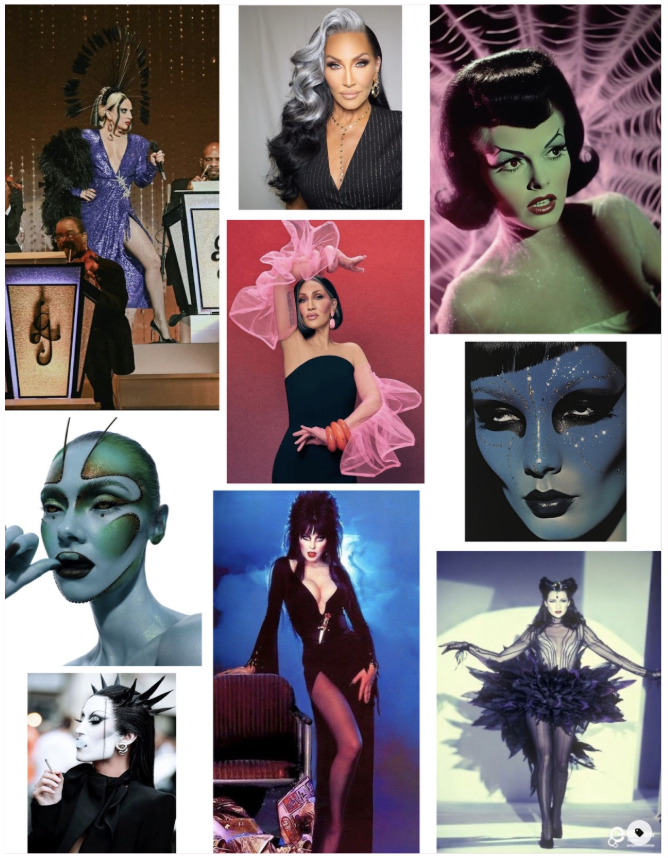 developed by co creator Avery, Eye Connie was intended to represent the darker and edgier themes in drag. very mistress of the night. but what's cooler (and easier to animate) than a floating eyeball