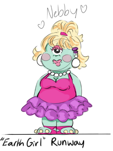 creative director Molly created Nebulicious as the typical campy big girl queen. but slowly, she developed into so much more. now she's the controversial fan favorite contestant of Supernova of the Universe