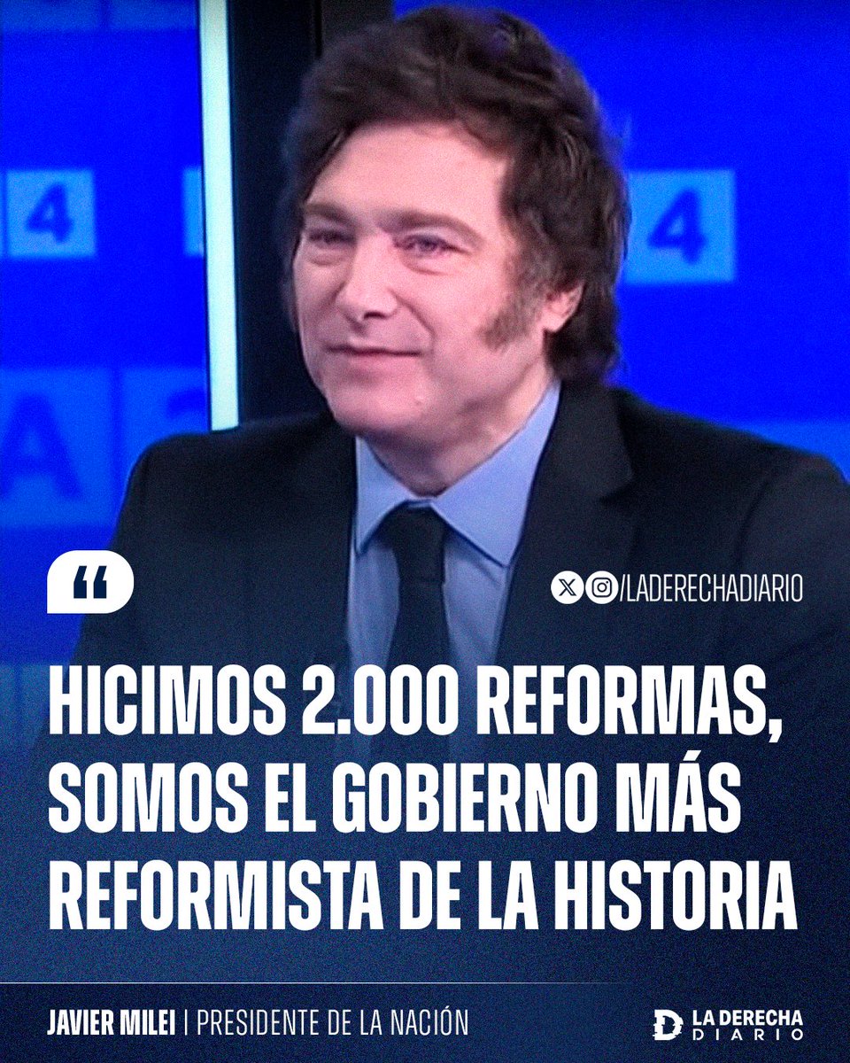 🇦🇷 | "Hicimos 2.000 reformas, somos el gobierno más reformista de la historia": La frase del presidente Javier Milei en su entrevista junto a su profesor anarcocapitalista, Jesús Huerta de Soto.