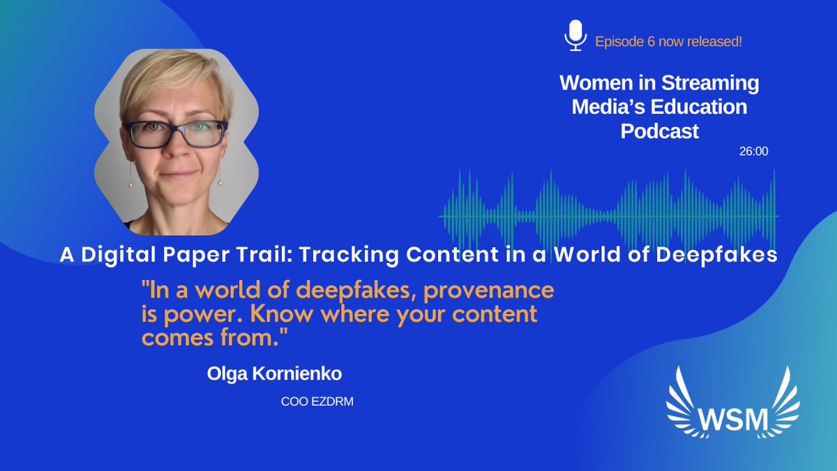 SVTA (@thesvta) on Twitter photo In an era of deepfakes and misinformation, how can we be sure what we see is real? Enter content provenance — a technology that logs every change, creating a permanent record of its evolution.
In a recent episode of the <a href="/WomenStreaming/">Women in Streaming Media</a> Education Podcast, SVTA Member Olga In an era of deepfakes and misinformation, how can we be sure what we see is real? Enter content provenance — a technology that logs every change, creating a permanent record of its evolution.
In a recent episode of the <a href="/WomenStreaming/">Women in Streaming Media</a> Education Podcast, SVTA Member Olga