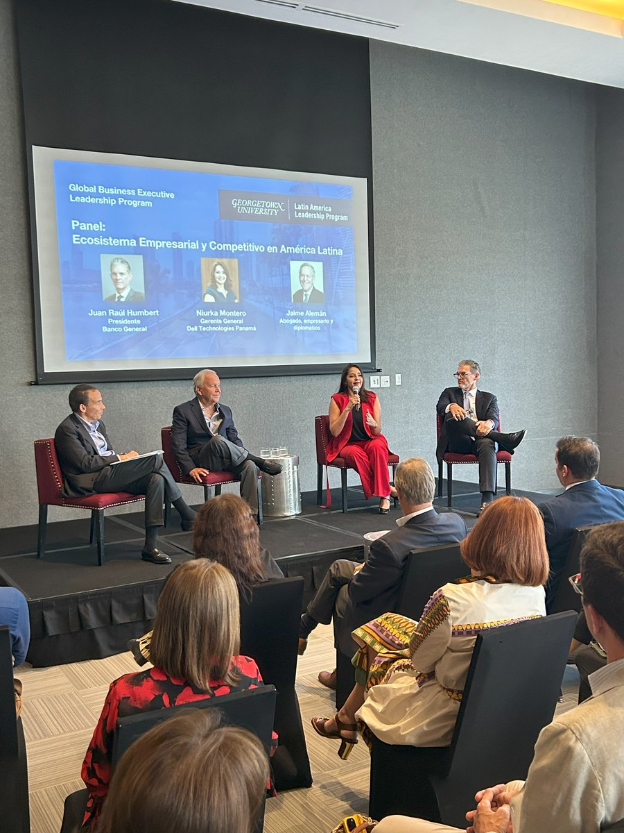 GeorgetownLatAm's tweet image. We’ve officially kicked off the 2nd edition of #GBEL 2025—in #Panama City! Day one brought business executives from 12 countries to a powerful start with dynamic sessions and a business panel.
#GlobalBusiness #Leadership #LALP #Impact #LatinAmerica #ExecutiveEducation