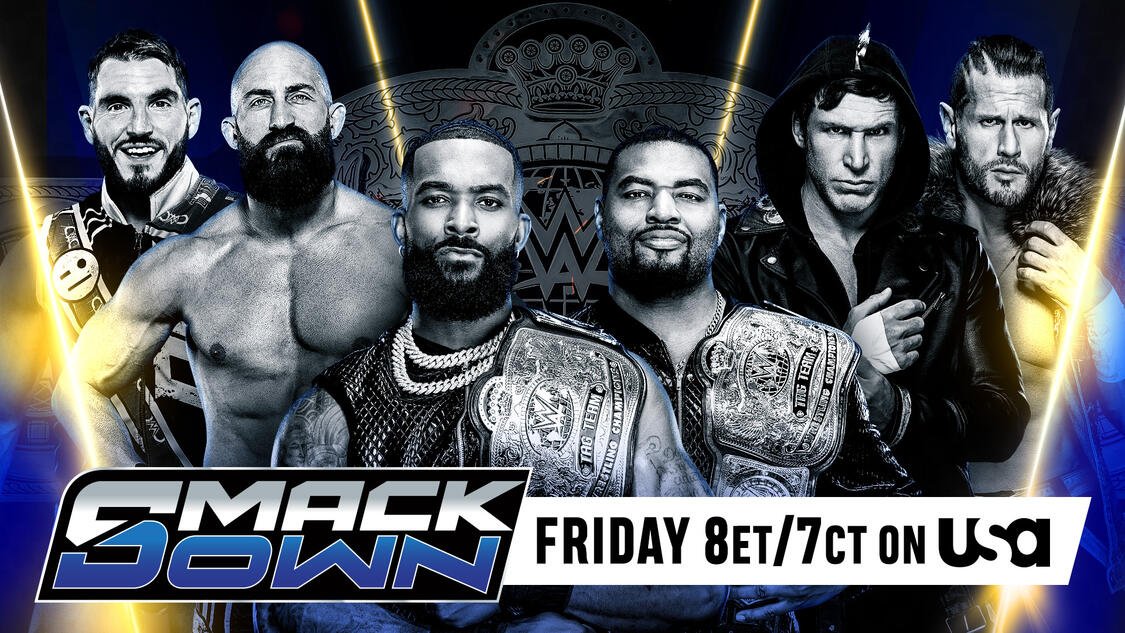 The World Tag Team Titles are on the line this Friday on #SmackDown in a TABLES, LADDERS and CHAIRS Match!

Which team will this environment favor for the win? 👀

📍 FORT WORTH
🎟️ ticketmaster.com/event/0C00624D…