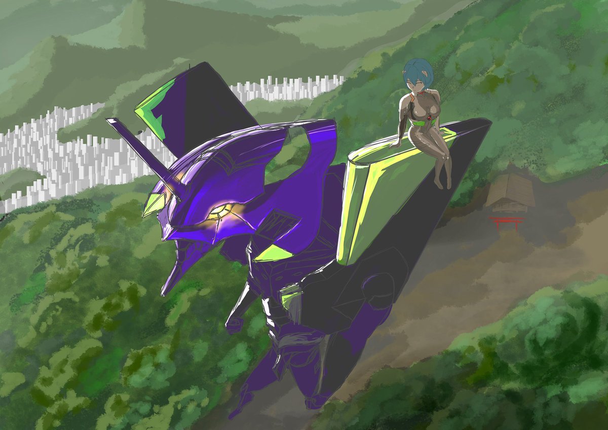 Mashuopi's tweet photo. エヴァ描いてる https://t.co/qwVCmjSyFG