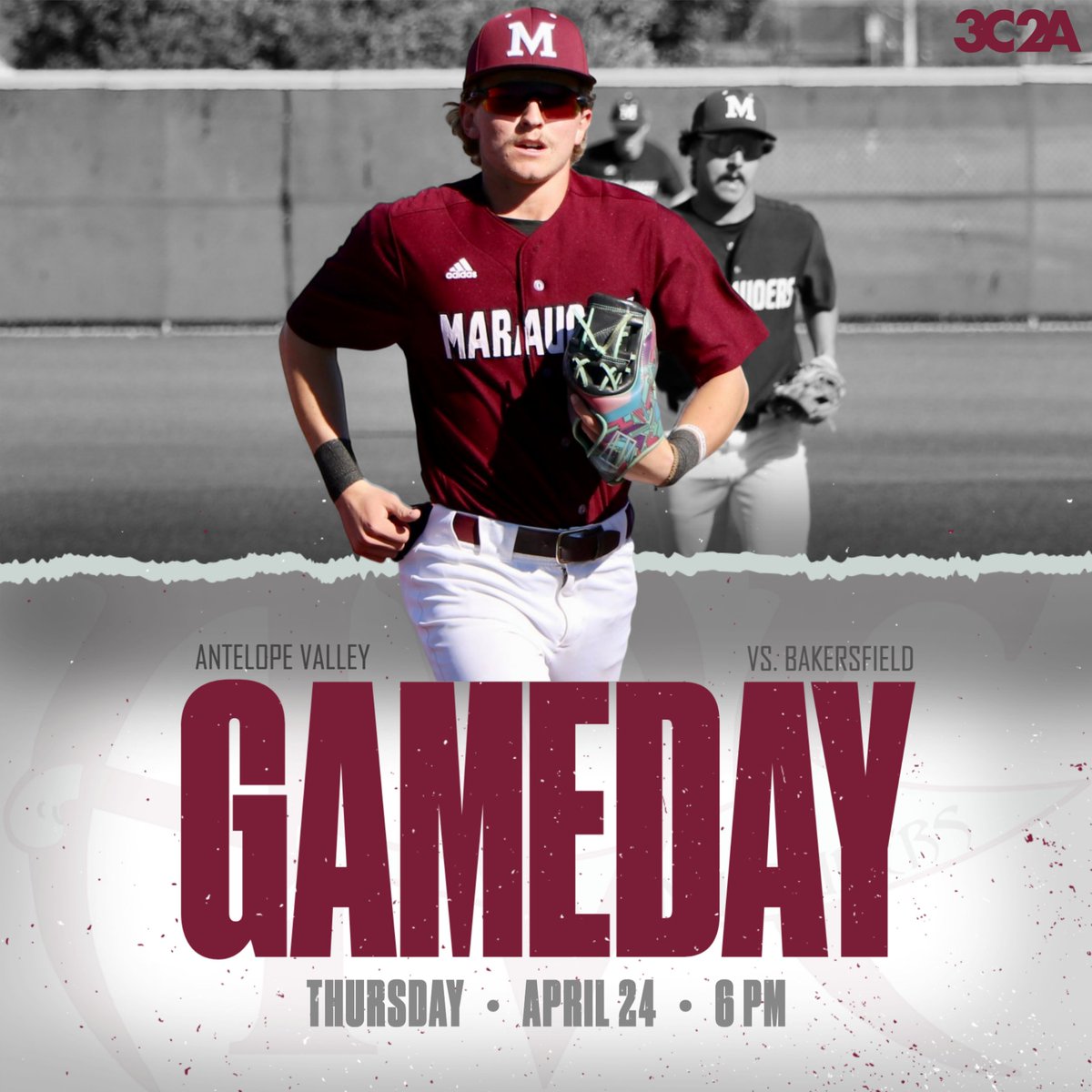 GAMEDAY! ⚾️ Join us for AVC Baseball as the Marauders honor their sophomores before taking on Bakersfield College in a Western State South Conference match-up today at 6:00 pm. Go Marauders! ⚔️

🎟️📲 Tickets: links.avc.edu/MarauderTickets
📺 Live stream at: gomarauders.avc.edu