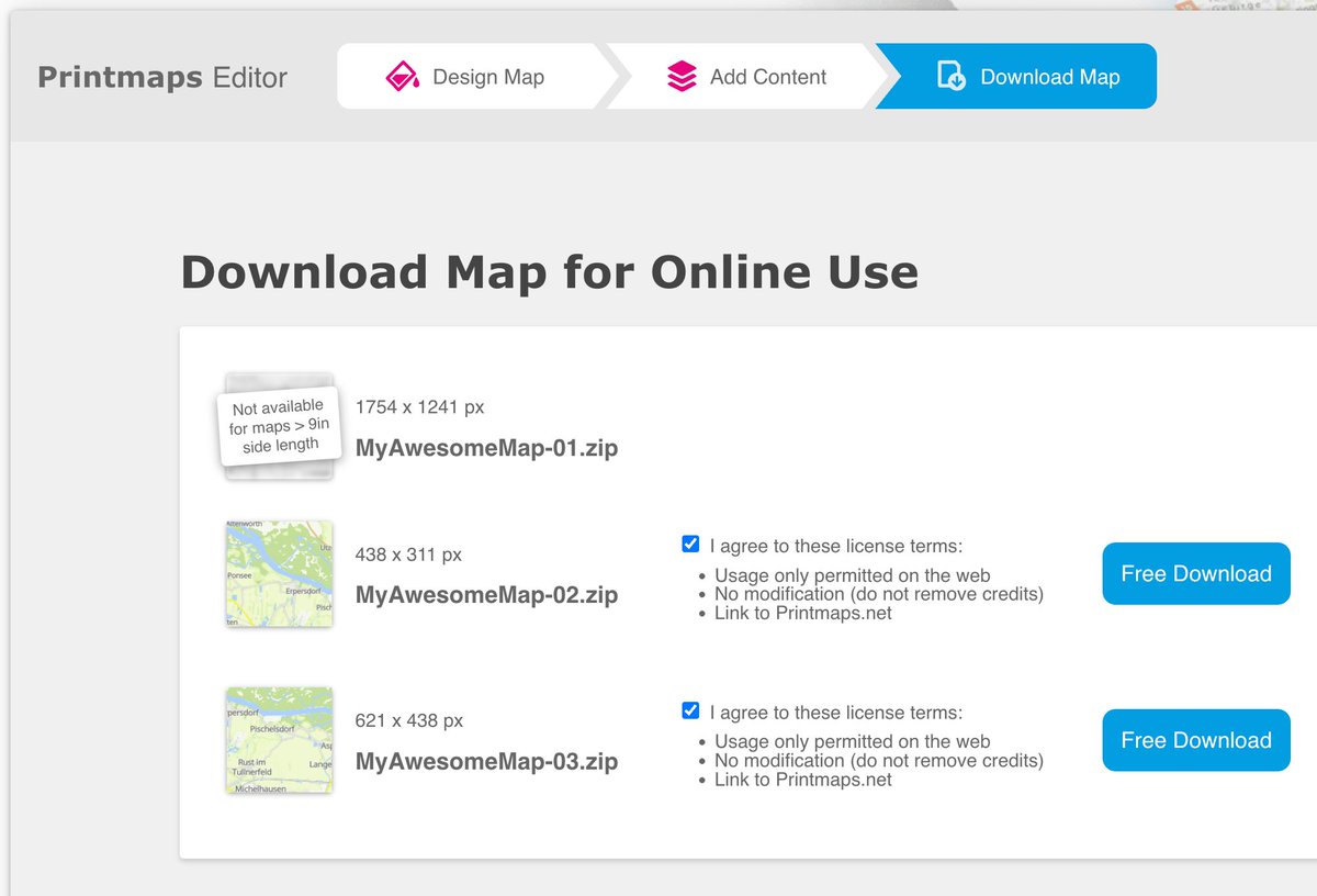 printmaps's tweet photo. As per popular request: 

All free map and elevation profile downloads can now be made directly and immediately - no email address needed any more! https://t.co/ibEEs23mI4