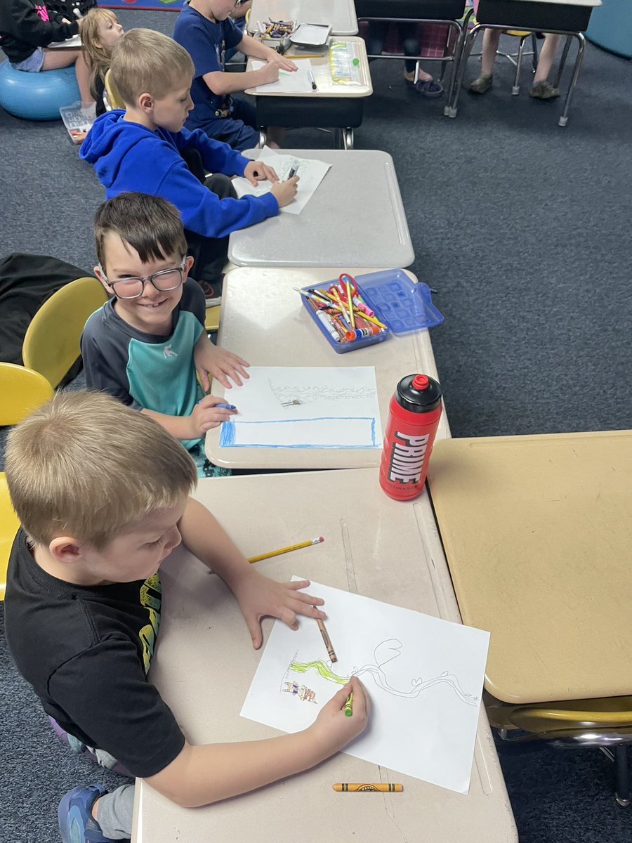 MrsSwallowsRoom's tweet photo. Wrapping up Domain 9 with a directed drawing of Jack and the Beanstalk! ☺️ We love getting to be creative 👩‍🎨🧑‍🎨#FirstGrade #mcscbears https://t.co/pyiql3Xy0M