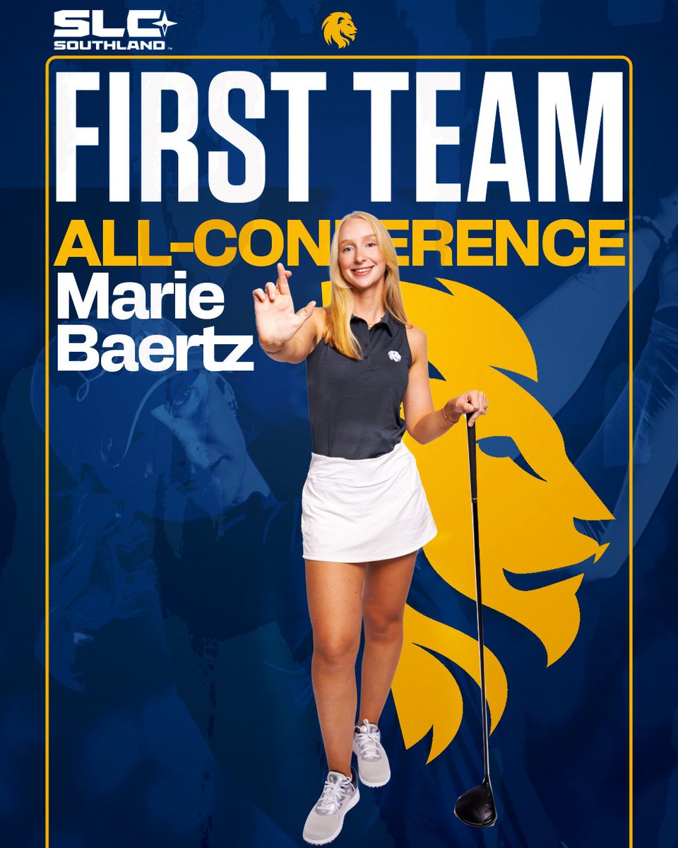 East Texas A&M Lion Athletics (@lion_athletics) on Twitter photo FIRST TEAM ALL-SOUTHLAND!
<a href="/Lion_WGolf/">East Texas A&M Women's Golf</a>'s Marie Baertz is a first team all-<a href="/SouthlandSports/">Southland Conference</a> golfer! #HailET FIRST TEAM ALL-SOUTHLAND!
<a href="/Lion_WGolf/">East Texas A&M Women's Golf</a>'s Marie Baertz is a first team all-<a href="/SouthlandSports/">Southland Conference</a> golfer! #HailET