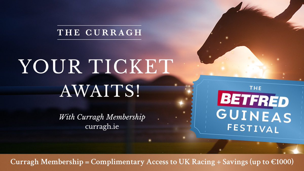 Unlock savings up to €1000 with Curragh Membership! 🏇 

Enjoy complimentary access to UK 🇬🇧racing and more. Perfect timing ⏱️ with the Betfred Guineas Festival just around the corner! 🌟

curragh.ie/curragh-member…